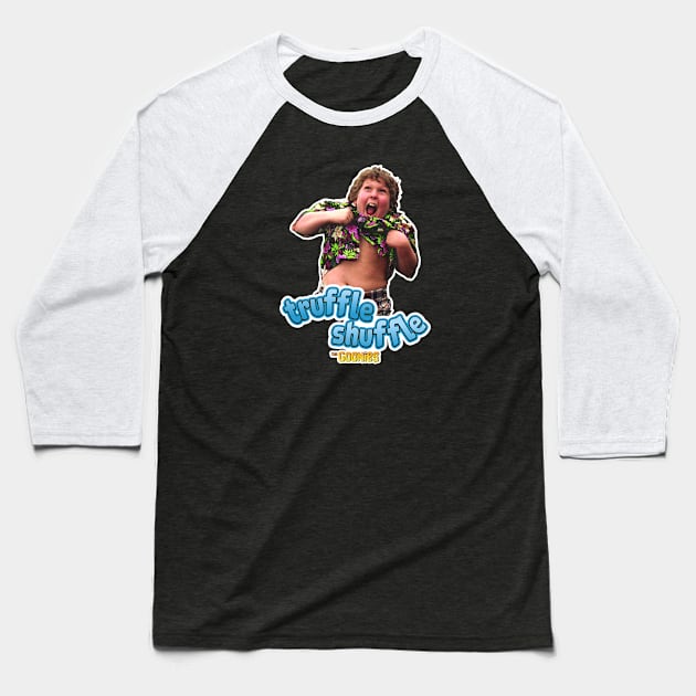 The Goonies Truffle Shuffle Baseball T-Shirt by Rebus28